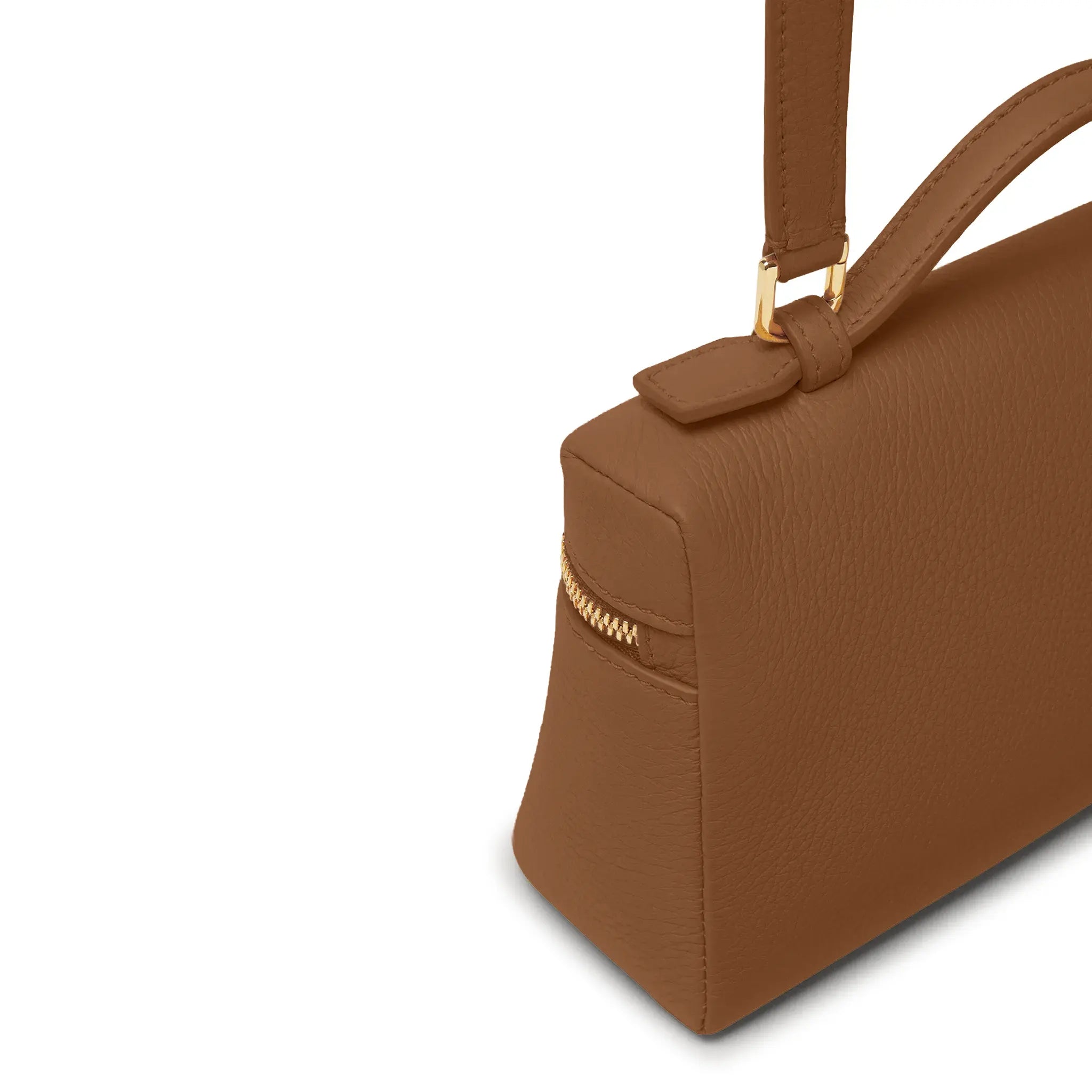Back Side View of Loro Piana Extra Pocket L19 Camel Sun Gold Shoulder Bag
